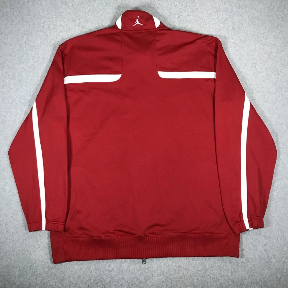 Jordan Jacket Mens XXL Red White Full Zip Jumpman Track Mock Neck